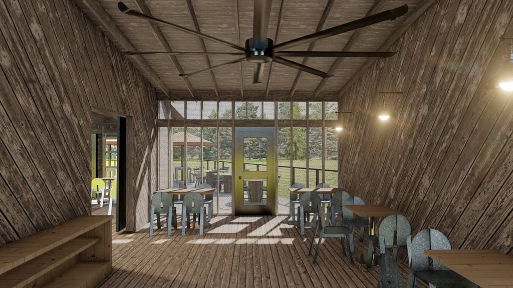 Gish Mill interior rendering