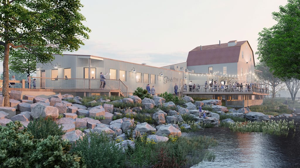 Gish Mill artist's rendering - side view