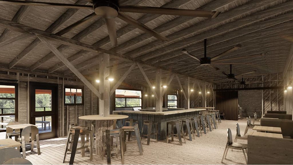 Restaurant interior rendering